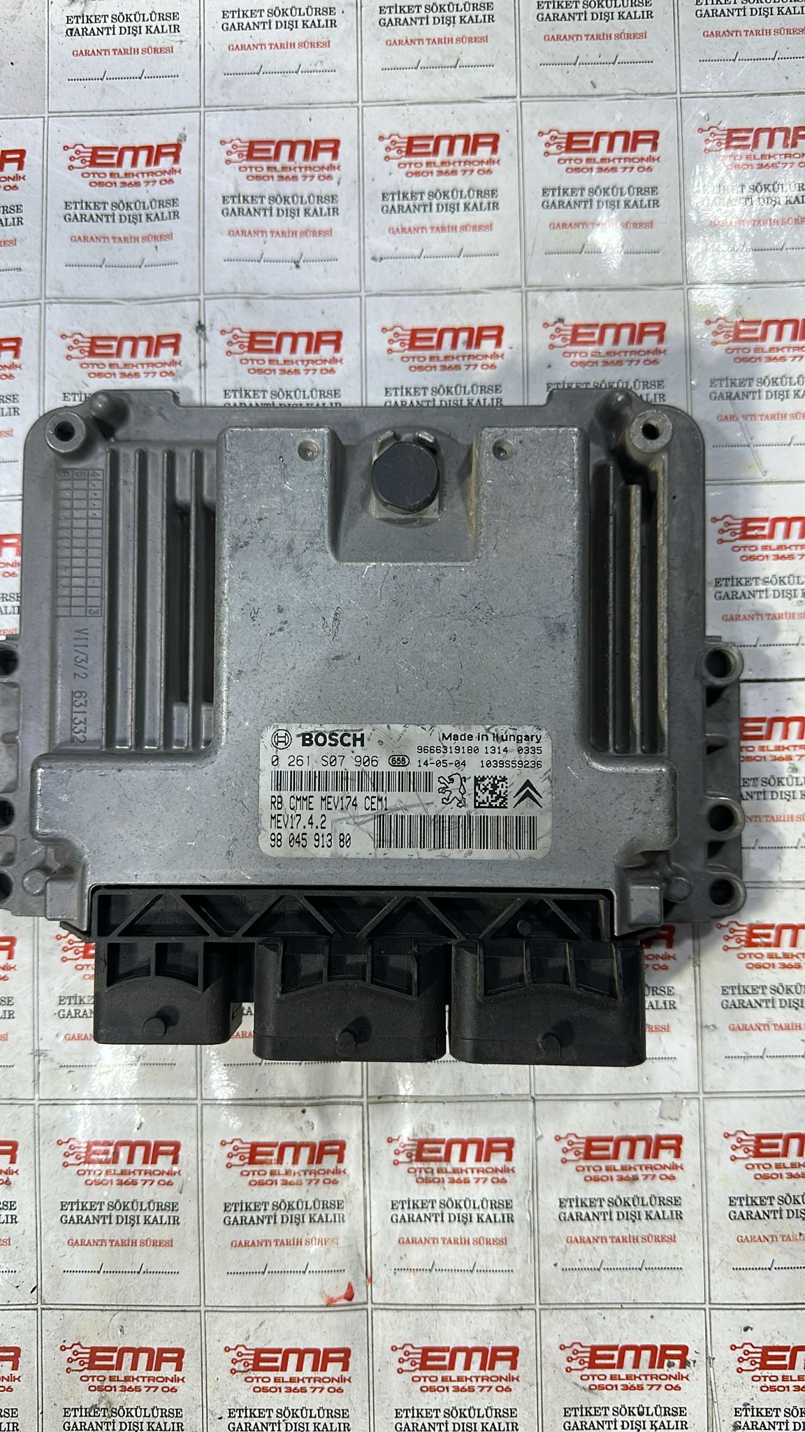 PEUGEOT 208 CITROEN C3 BENZİNLİ 1.6 MOTOR BEYNİ 0261S07906